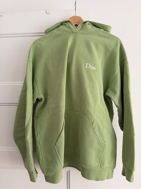 Dime Men's Green Hoodie